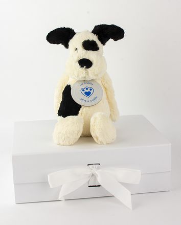 Jellycat Bashful Black & Cream Puppy