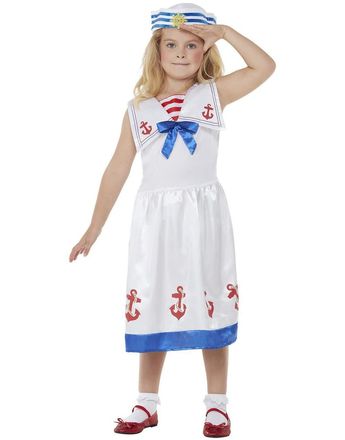 High Seas Sailor Kostyme til Barn - 4-6 ÅR