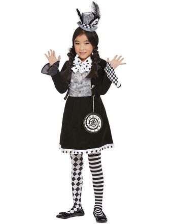Dark Mad Hatter - Kostyme til Jente - 4-6 ÅR