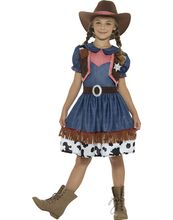 Texas Cowboykostyme til Jente 2 Deler - Strl 4-6 ÅR