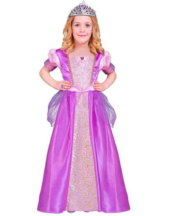 Lilla Prinsesse Barnekostyme med Tiara - 8-10 År