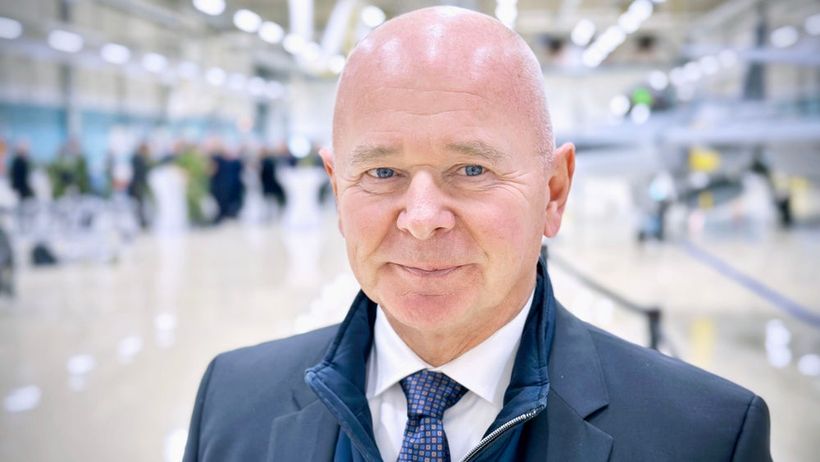 Micael Johansson, vd Saab AB, fotograferad på Såtenäs flygflottilj 2025