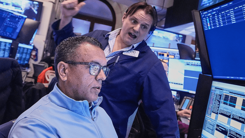 Börsmäklare på Wall Street.