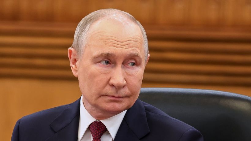 Russian President Vladimir Putin attends a bilateral meeting with Chinese President Xi Jinping at the Great Hall of the People, in Beijing, China, on Wednesday, May 20, 2026. (Alexander Kazakov, Sputnik, Kremlin Pool Photo via AP) XAZ115

