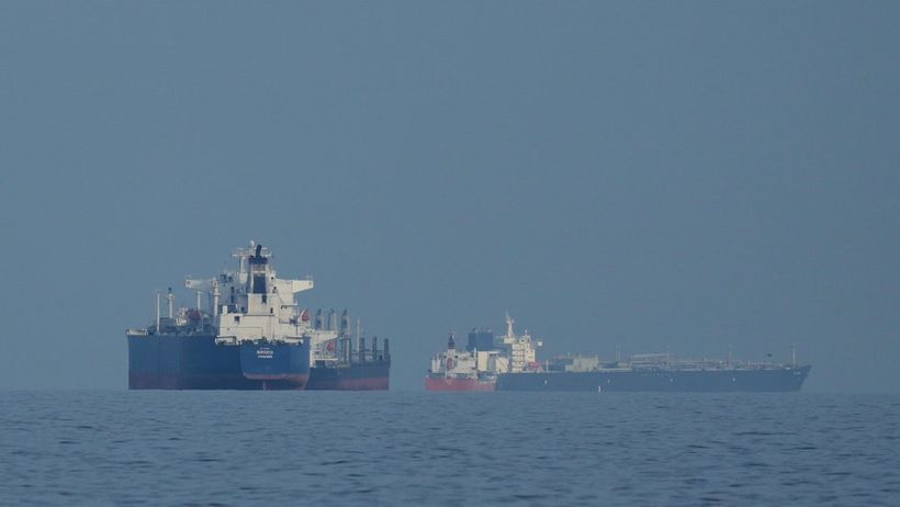 Oljetankers utanför Hormuzsundet.