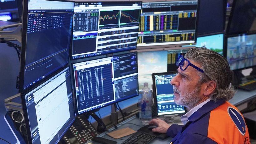 Börsmäklare på Wall Street. 