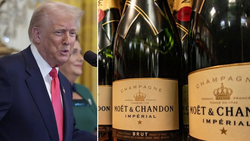 Trump tullar champagne