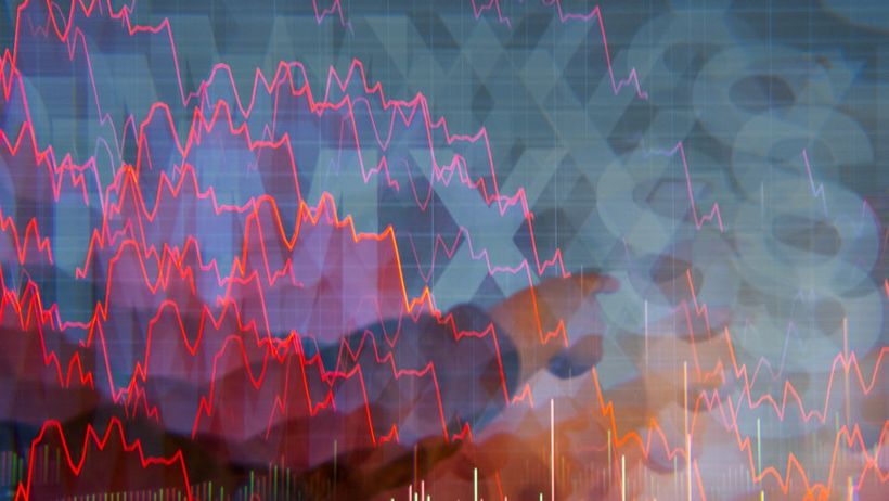 Nasdaq röd rött börsen börs graf infront rasar tappar klättrar ner ned rekyl volatil stockholmsbörsen genre