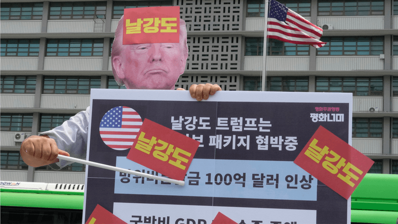 Trump-protest, Sydkorea