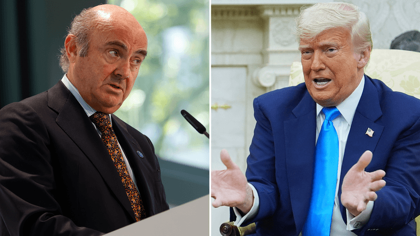 Luis de Guindos och Donald Trump