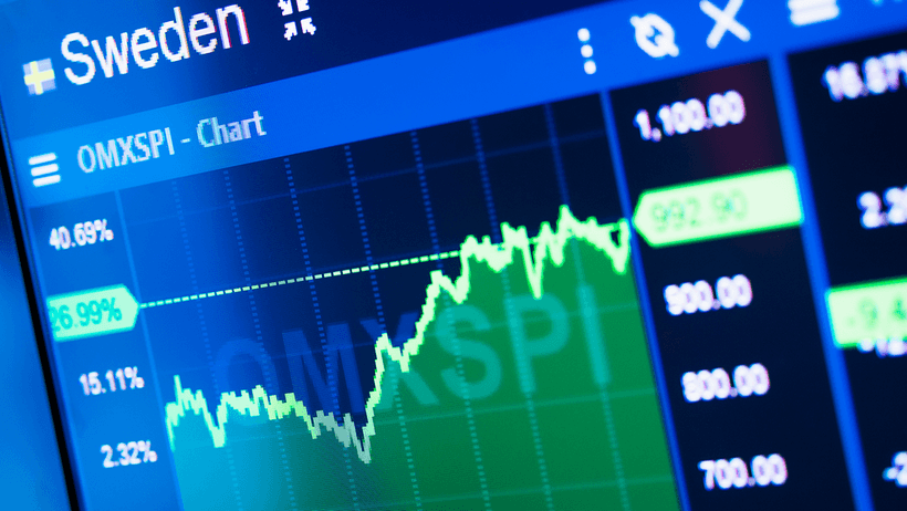 Grön stocksholmsbörs OMXSPI nasdaq