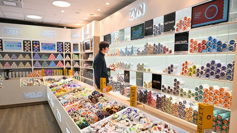 Vitt snus nikotin affär shop tobak