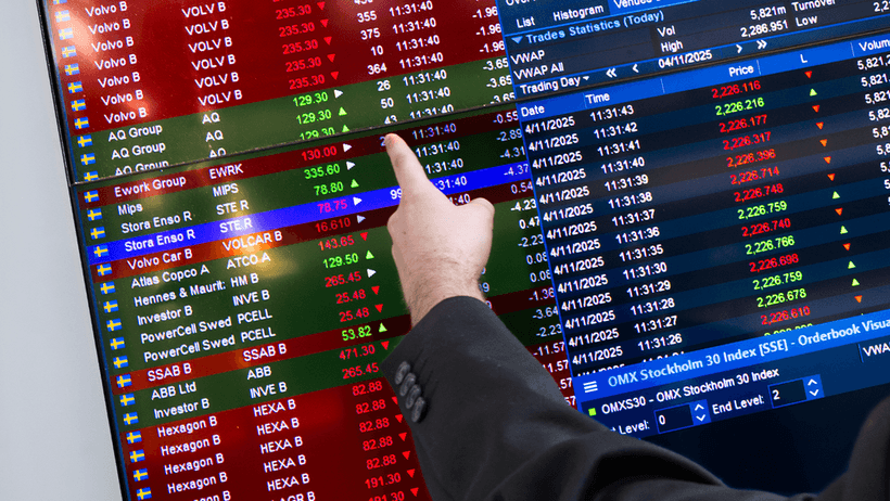 Stockholmsbörsen börsen aktier nasdaq peka ut peka