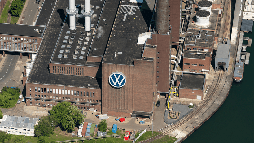 Volkswagens fabrik i Wolfsburg, Tyskland.