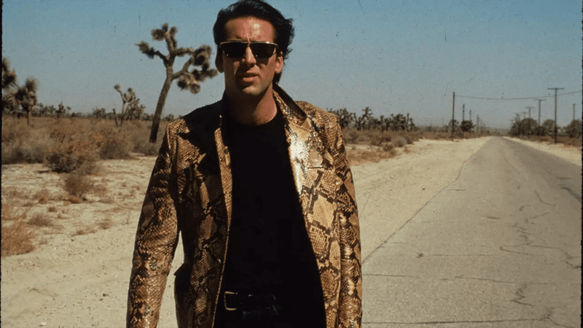 Nicolas Cage i ormskinnsjacka i Wild at heart.
