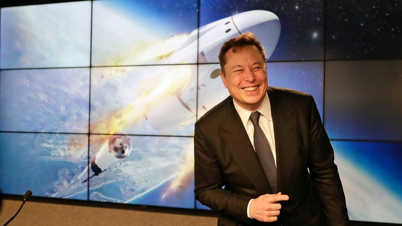 Elon Musk rymden Space X bild från 2020