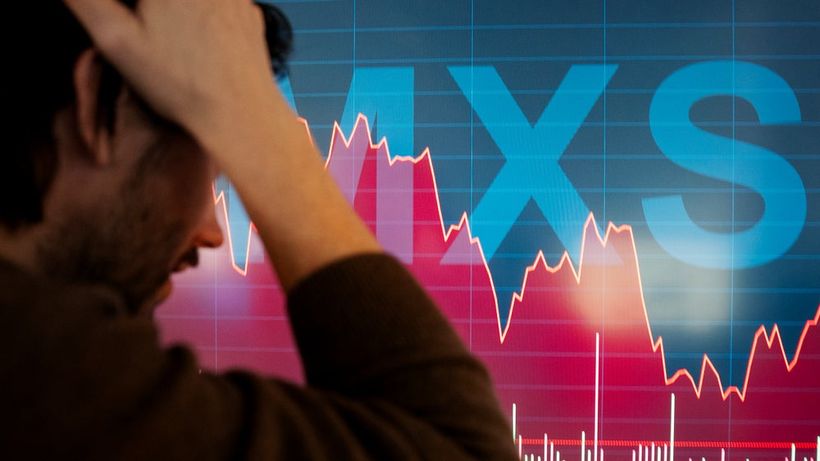 Nasdaq röd rött OMXPI börsen börs graf infront rasar tappar klättrar ner ned rekyl volatil stockholmsbörsen genre