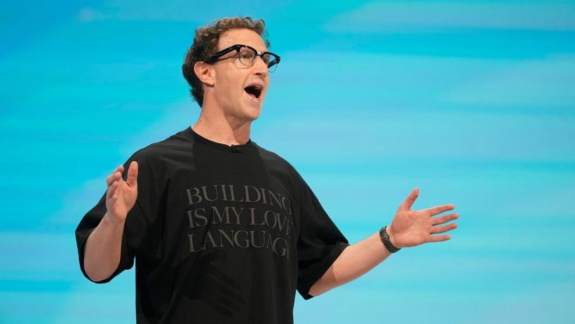 Meta CEO Mark Zuckerberg speaks during the Meta Connect conference, Wednesday, Sept. 23, 2026, in Menlo Park, Calif. (AP Photo/Jeff Chiu) CAMS301