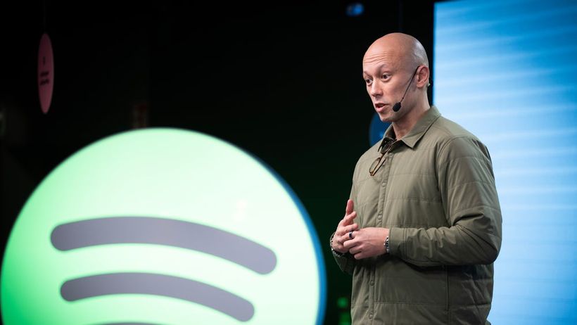 Alex Norström, Spotifys ena vd sedan 1 januari, presenterar bolagets skandinaviska ljudbokssatsning i november.