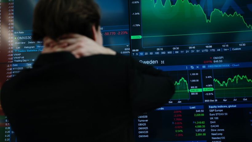 2025-04-11 Stockholm Frihamnen Nasdaq genre genrebilder börstavla börsen 