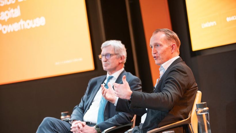 EQT Per Franzén och Deutsche Banks Jan Olsson. 