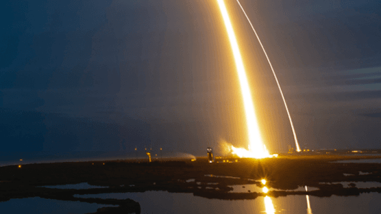 Uppskjutningen av Ovzon 3 i januari 2024. Pressbild, Ovzon.