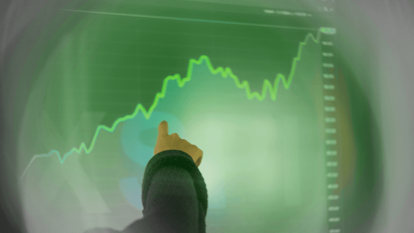 Börsen upp, rally, grönt.