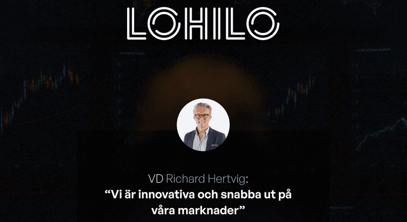 VD-intervju med Richard Hertvig på Lohilo