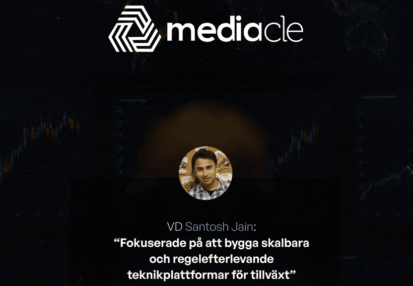 VD-intervju med Santosh Jain på Mediacle