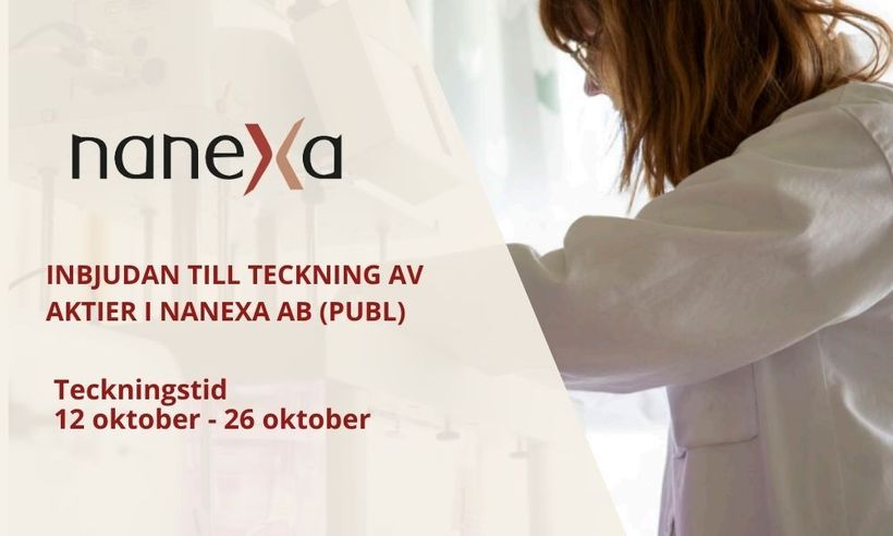 Nanexa företrädesemission