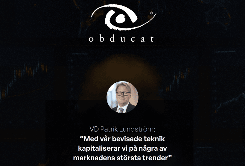 VD-intervju med Patrik Lundström på Obducat