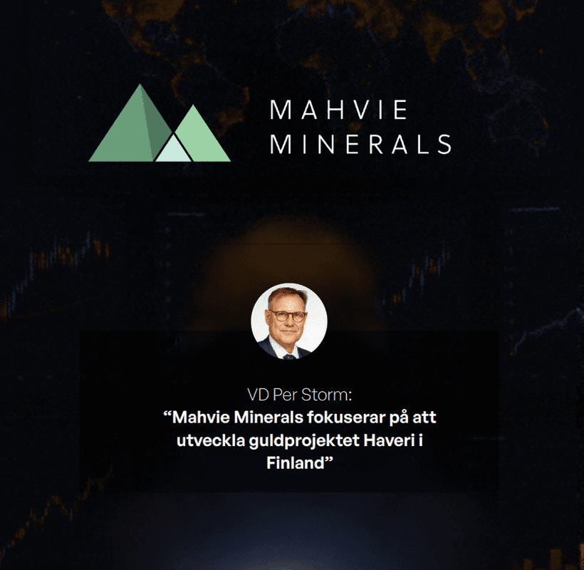 VD-intervju med Per Storm på Mahive Minerals