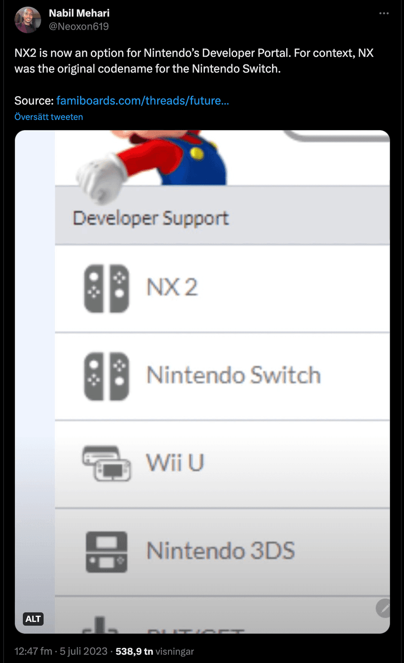 Nintendo nyheter rykten
