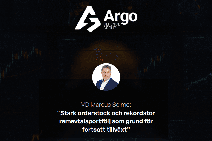  VD-intervju med Marcus Selme på Argo Defence