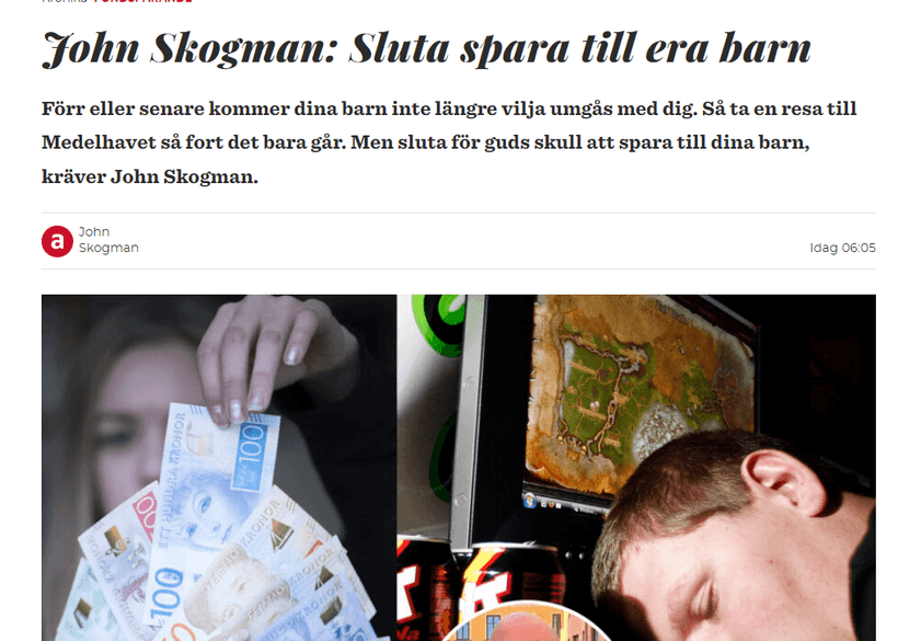 Aktiepappa reagerar på John Skogman