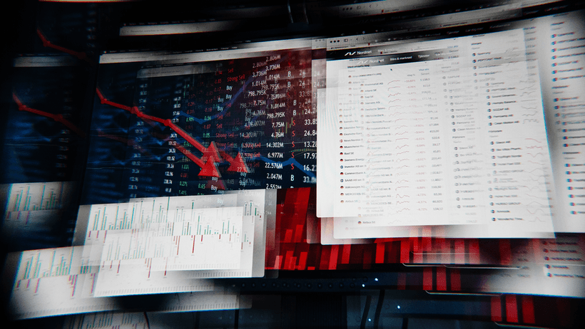 Börsfall börsen nasdaq genrebild aktier