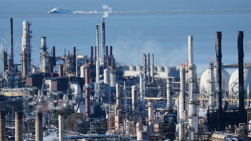 Raffinaderi tillhörande Chevron i Richmond, Kalifornien