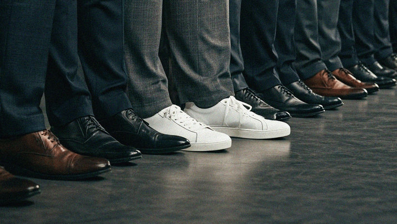 Sneakers kontor business kostym