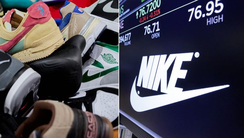 nike vid stängning på börsen i usa