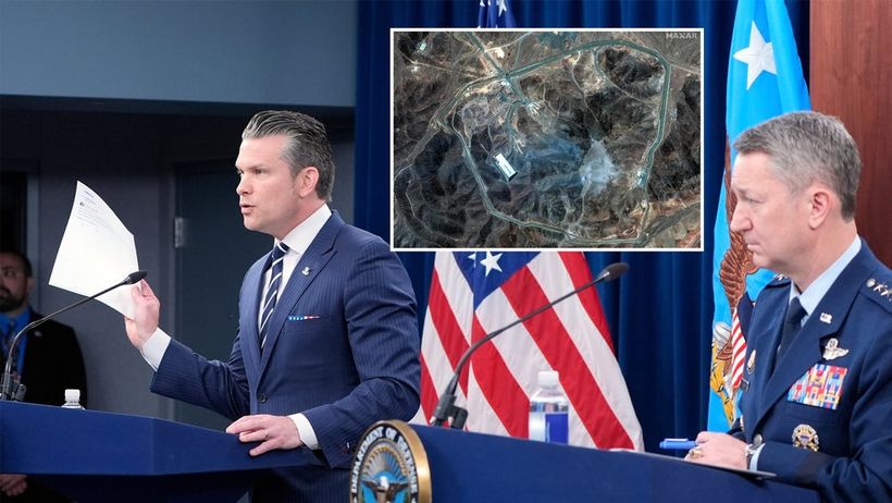 USA:s försvarsminister Pete Hegseth och general Dan Caine