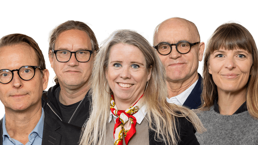 EFN Vetenskaps forskarråd: Therese Nilsson, Lars Strannegård, Christina Öberg, John Hassler och Tommy Andersson.
