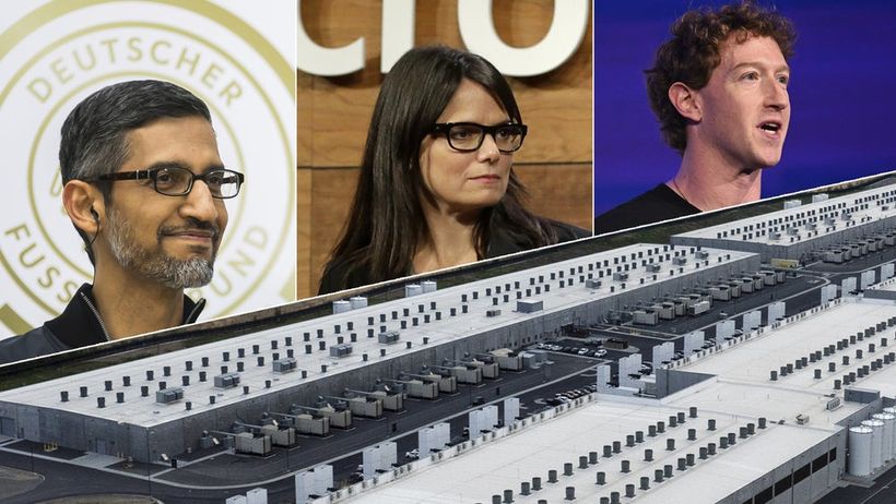 Sundar Pichai Amy Hood Mark Zuckerberg Alphabet Microsoft Meta AI datacenter