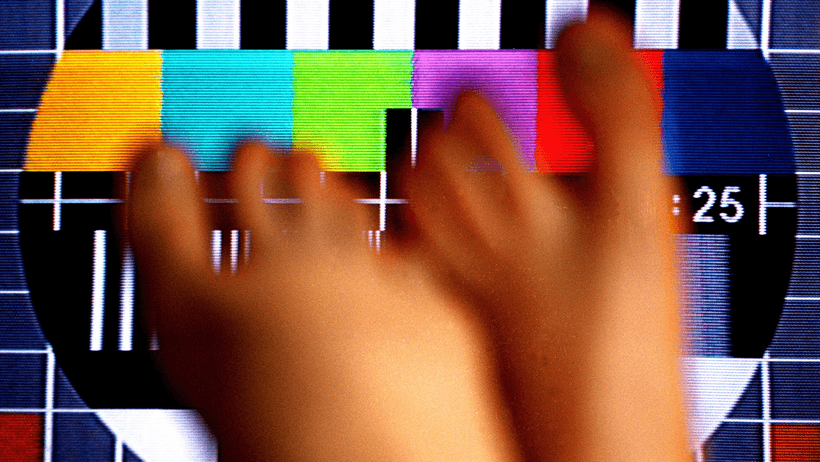 Tråkigt tv fötter linjär tv