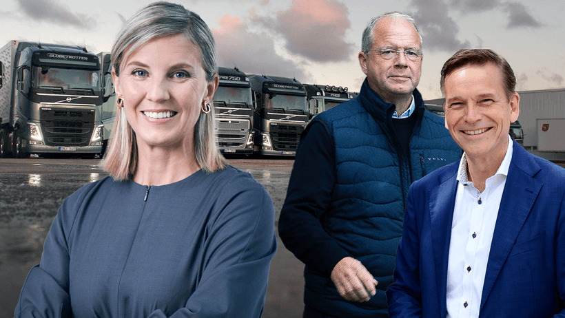 Lastbilar puff. Karin Rådström, Martin Lundstedt och Christian Levin.