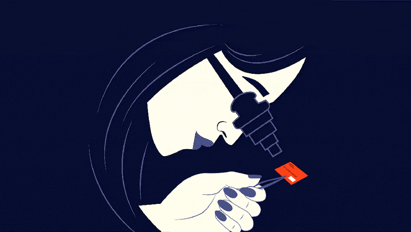 Pensioner illustration GIF Josefine Gahmberg