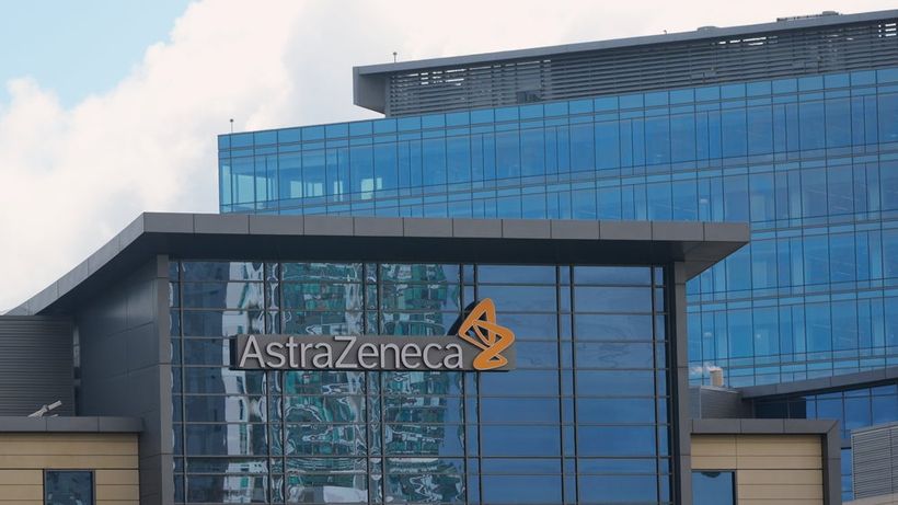 The exterior of an AstraZeneca office is shown in South San Francisco, Calif., Tuesday, Sept. 30, 2025. (AP Photo/Jeff Chiu) CAJC105