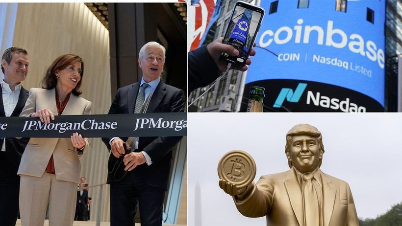 Jamie Dimon, JP Morgan Chase, Coinbase, bitcoin, Trump