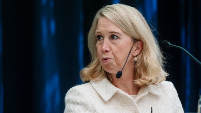 Stockholm 2026-04-13 Grand hotell Vinterträdgården Industrivärden stämma VD Helena Stjernholm