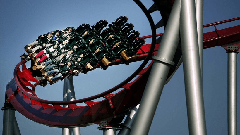 Tivoli nöjespark berg och dalbana karusell