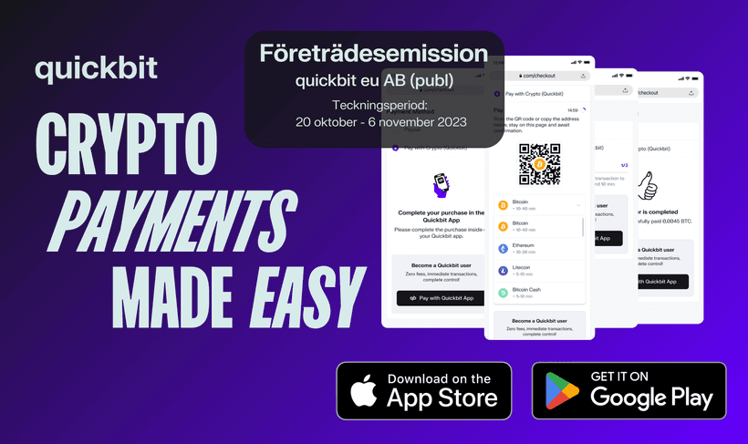 Quickbit företrädesemission